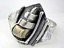 Sterling silver ring 925 with bronze
